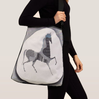  patchwork horse print crossbody bag