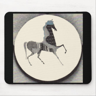 patchwork horse print mouse pad