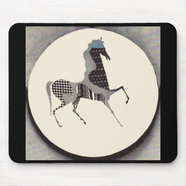  patchwork horse print mouse pad (Front)