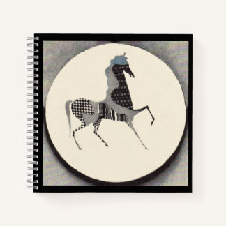 patchwork horse print notebook