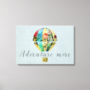 Patchwork Hot Air Balloon Canvas Print