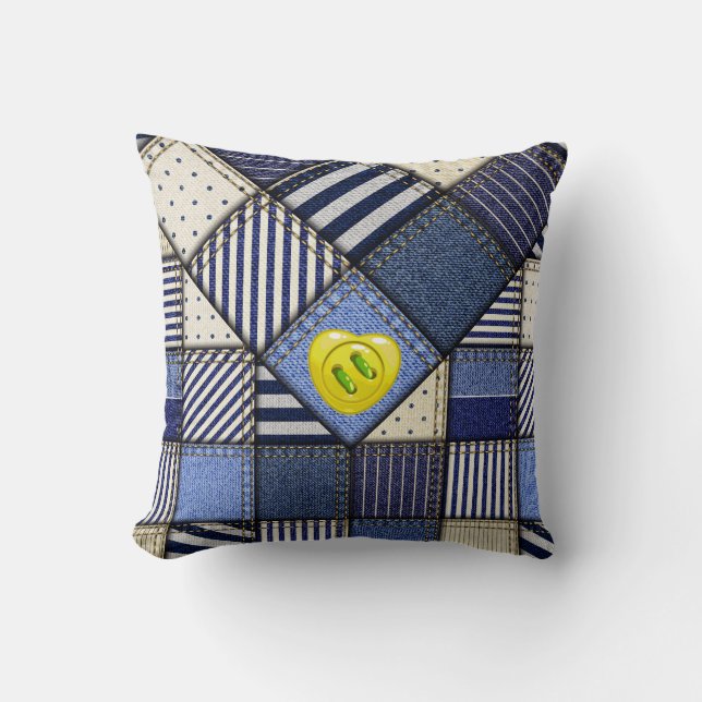 Patchwork IMAGE Throw Pillow (Front)