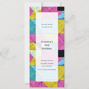 Patchwork Inspired Generic All Purpose Party Invitation