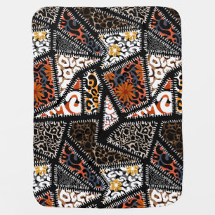 Patchwork Leopard Zebra Design Pattern Baby Blanket