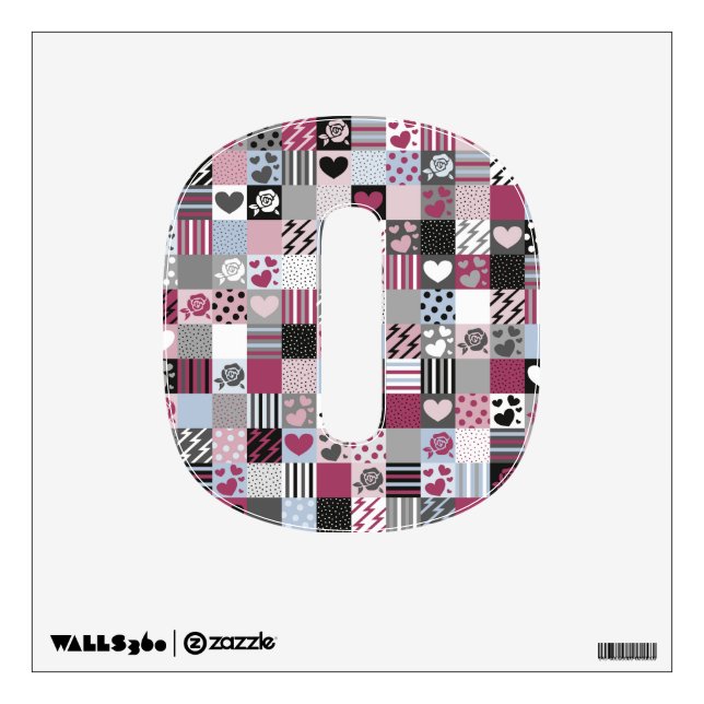 Patchwork Letter  Wall Decal (Front)