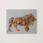 Patchwork Lion Jigsaw Puzzle