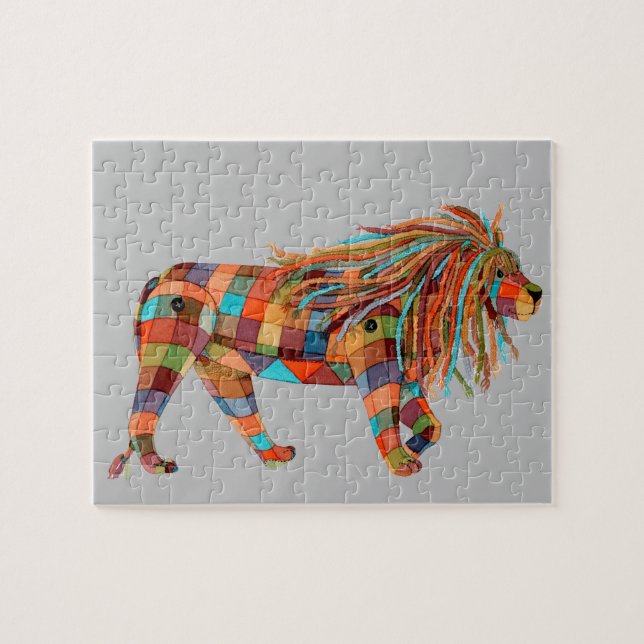 Patchwork Lion Jigsaw Puzzle (Horizontal)