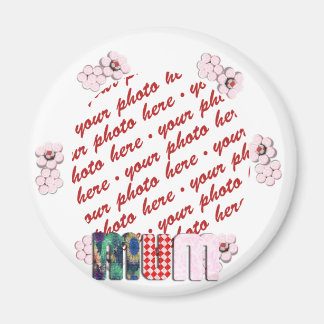 Patchwork 'MUM' Photo Frame Magnet