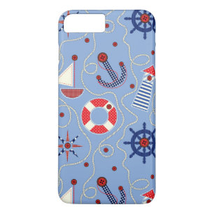 Patchwork Nautical Design iPhone 8 Plus/7 Plus Case