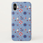 Patchwork Nautical Design iPhone X Case