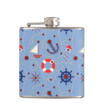 Patchwork Nautical Design Flask