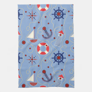 Patchwork Nautical Design Towel