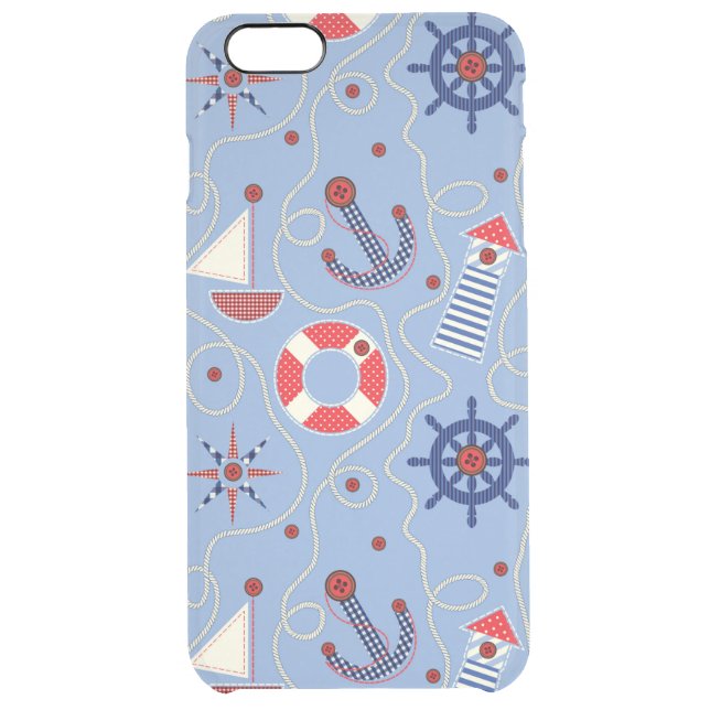 Patchwork Nautical Design Uncommon iPhone Case (Back)