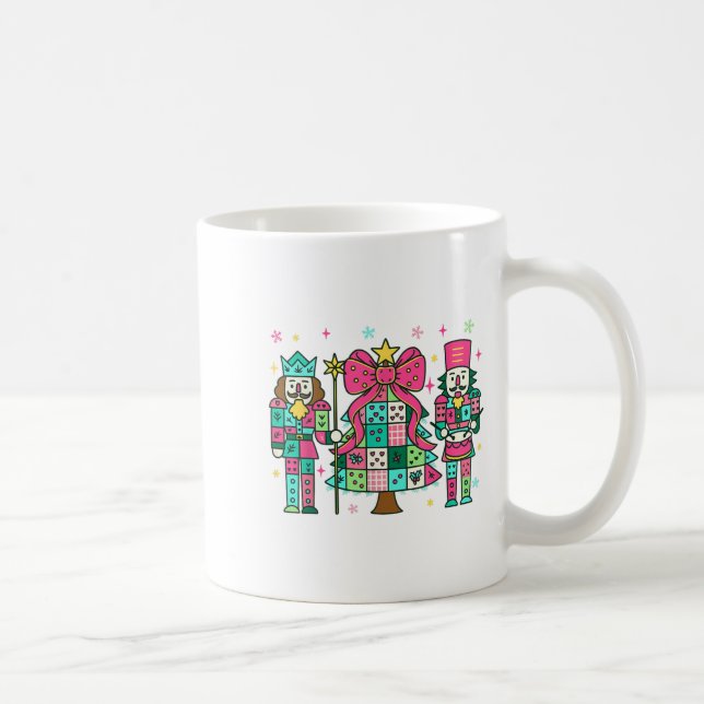 Patchwork Nutcracker Christmas Tree Nk Nutcracker  Coffee Mug (Right)