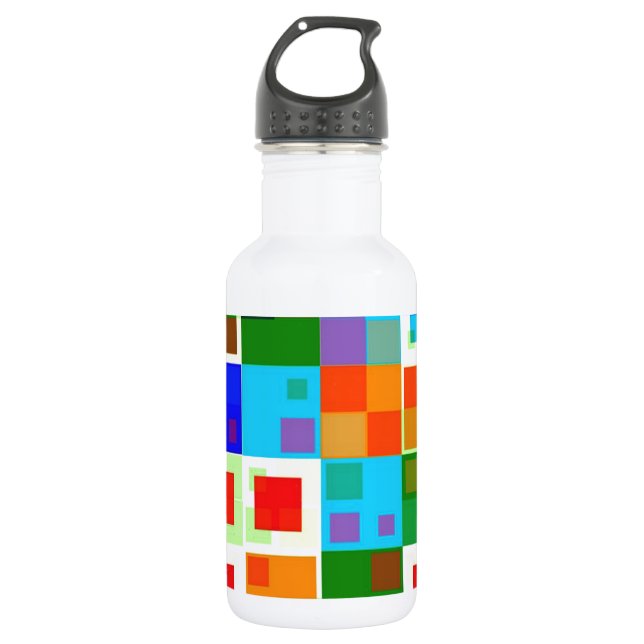 Patchwork Of Color Stainless Steel Water Bottle (Front)