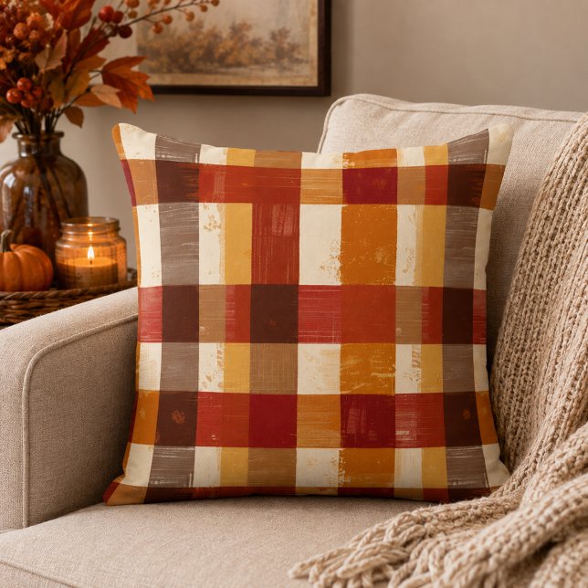 Patchwork of Home Throw Pillow (Creator Uploaded)