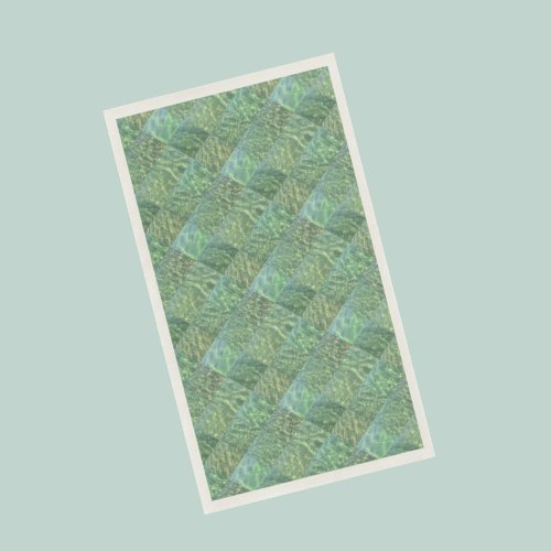 Patchwork of Sea Green paper guest towels