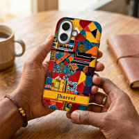 Patchwork Older African American Men Birthday Gift