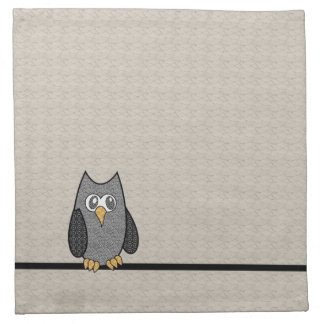 Patchwork Owl Cocktail Napkins