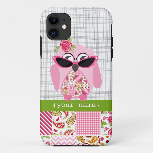 Patchwork Owl iPhone 5 Case (Back)