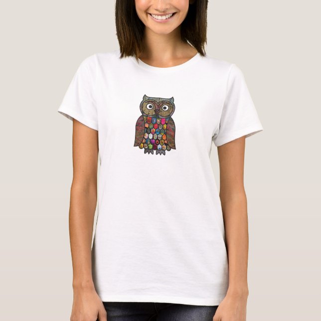 Patchwork Owl T-Shirt (Front)