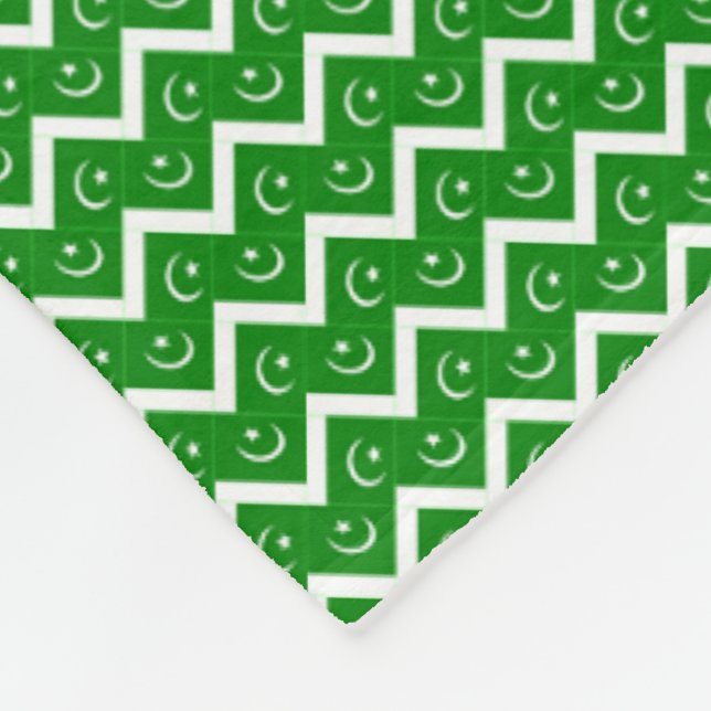 Patchwork Pakistan Flag Pattern  Fleece Blanket (Corner)