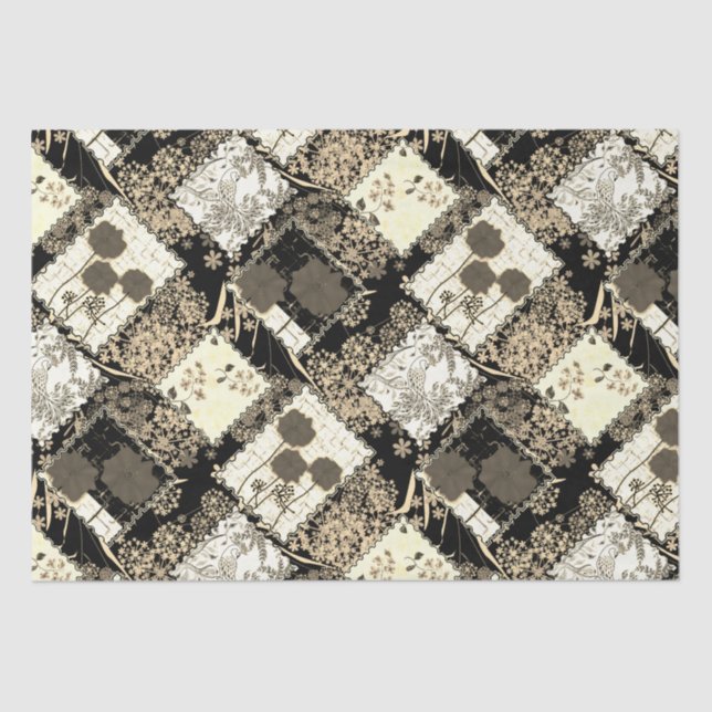 Patchwork patchwork quilting handmade folk ethno b tissue paper (Front)