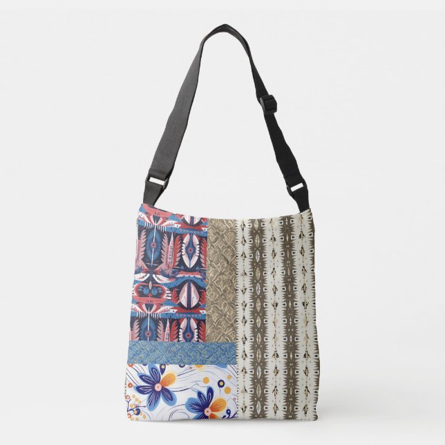 Patchwork pattern Boho style Crossbody Bag (Front)