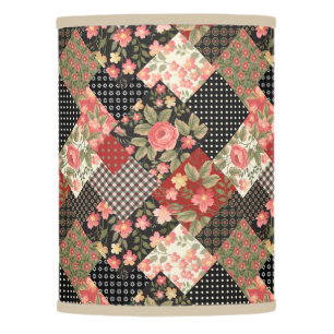 Patchwork Pattern Flowers Polka Dot Geometric Plai Lamp Shade
