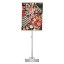 Patchwork Pattern Flowers Polka Dot Geometric Plai
