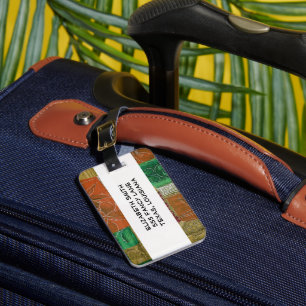 Patchwork Pattern, Patchwork Background Luggage Tag