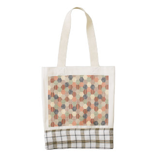 Patchwork Pentagon Pattern Zazzle HEART Tote Bag