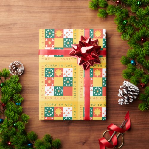 Patchwork Praise Christmas Wrapping Paper