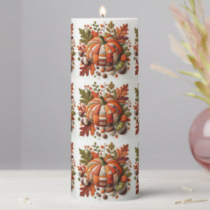 Patchwork Pumpkin Candle