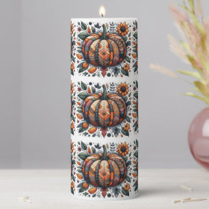Patchwork Pumpkin Candle
