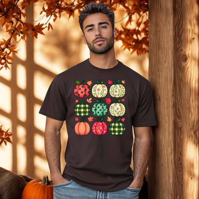 Patchwork Pumpkin Coquette Pumpkin T-Shirt (Creator Uploaded)