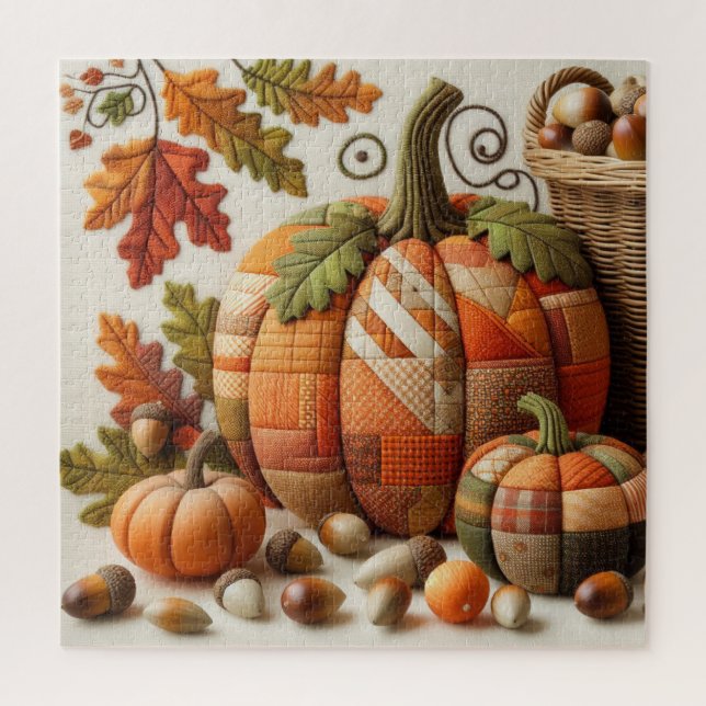 Patchwork Pumpkin Puzzle (Vertical)