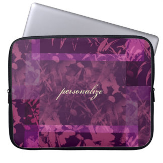 Patchwork Purple Personalized Laptop Sleeve Electr