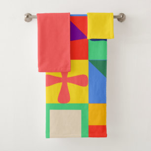 Patchwork Quilt Bath Towel Set