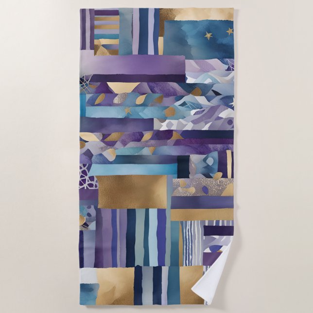 patchwork quilt beach towel (Front)