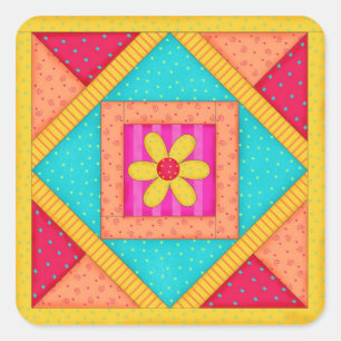 Patchwork Quilt Block Sticker