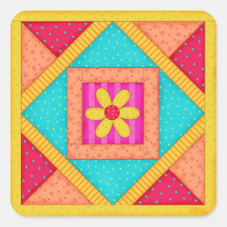 Patchwork Quilt Block Sticker
