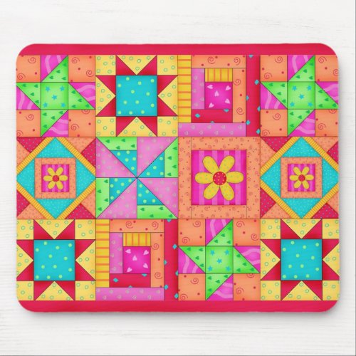 Patchwork Quilt Blocks Mousepad