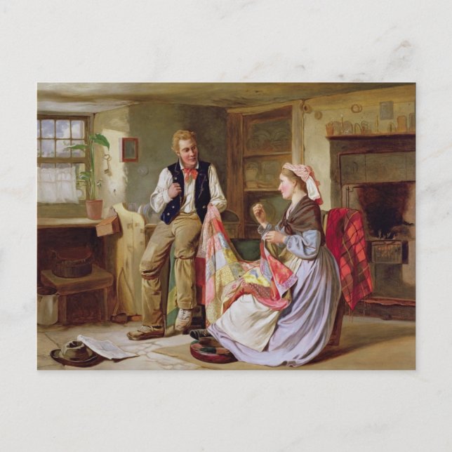 Patchwork Quilt by William Henry Midwood Postcard (Front)