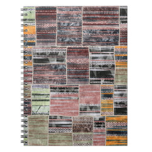 Patchwork Quilt Collage Seamless Print. Notebook
