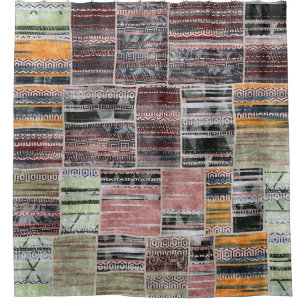 Patchwork Quilt Collage Seamless Print. Shower Curtain