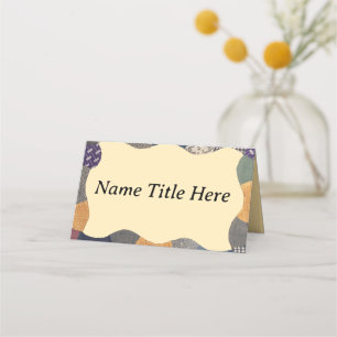 Patchwork quilt fabric quilting material patches place card