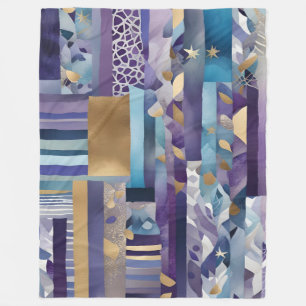 patchwork quilt fleece blanket