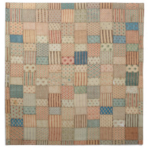 Patchwork quilt in muted colors cloth napkin