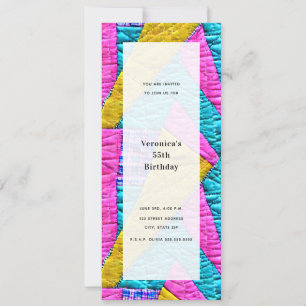 Patchwork Quilt Inspired Generic All Purpose Party Invitation